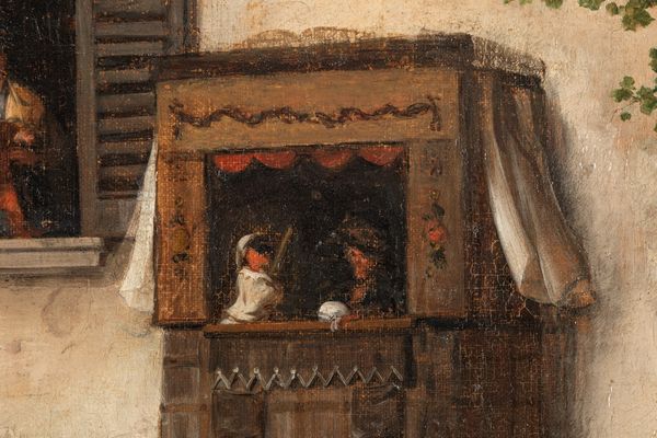 Angelo Inganni : I burattini  - Asta Arte figurativa tra XIX e XX secolo - Associazione Nazionale - Case d'Asta italiane