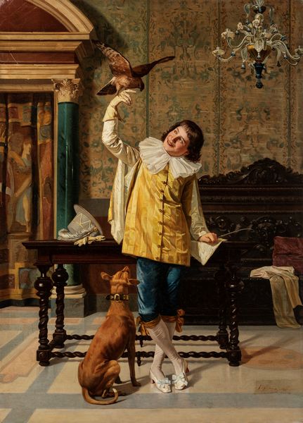 ELEUTERIO PAGLIANO : Il falconiere  - Asta Arte figurativa tra XIX e XX secolo - Associazione Nazionale - Case d'Asta italiane