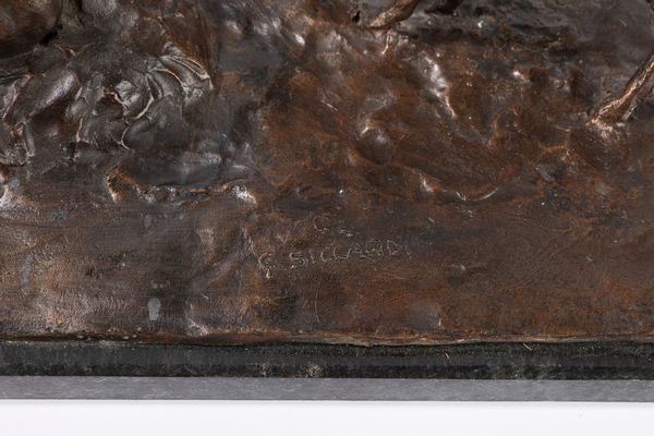 Giuseppe Siccardi : Idillio campestre  - Asta Arte figurativa tra XIX e XX secolo - Associazione Nazionale - Case d'Asta italiane