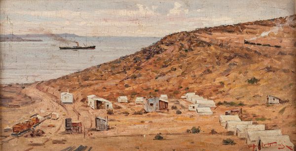 Angiolo Tommasi : Paesaggio argentino  - Asta Arte figurativa tra XIX e XX secolo - Associazione Nazionale - Case d'Asta italiane