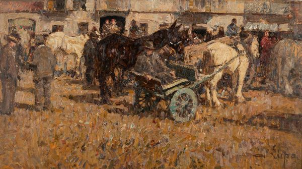 Alessandro Lupo : Il mercato dei cavalli  - Asta Arte figurativa tra XIX e XX secolo - Associazione Nazionale - Case d'Asta italiane