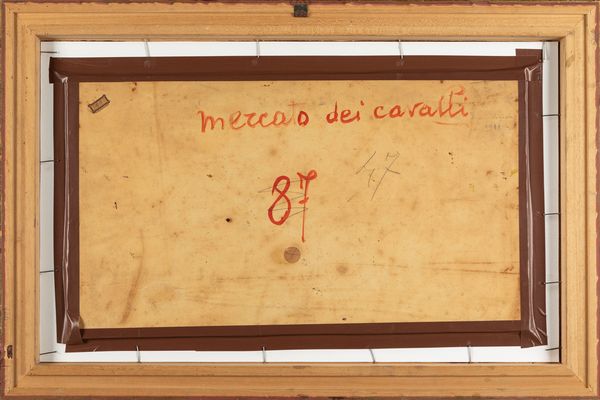 Alessandro Lupo : Il mercato dei cavalli  - Asta Arte figurativa tra XIX e XX secolo - Associazione Nazionale - Case d'Asta italiane