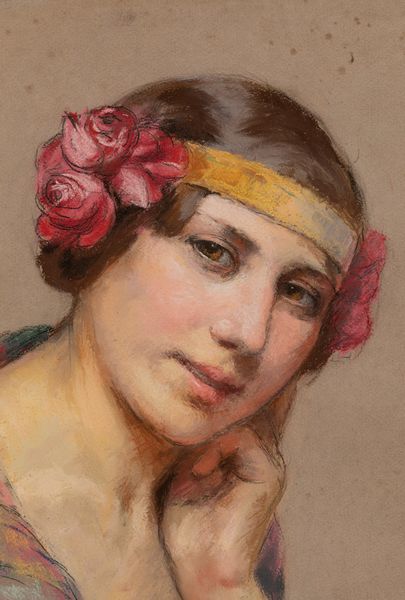 Pietro Scoppetta : La parigina  - Asta Arte figurativa tra XIX e XX secolo - Associazione Nazionale - Case d'Asta italiane