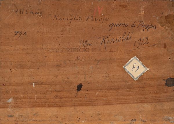 Pietro Adamo Rimoldi : Trittico del naviglio (Ripa Ticinese; La Martesana; Naviglio Pavese)  - Asta Arte figurativa tra XIX e XX secolo - Associazione Nazionale - Case d'Asta italiane