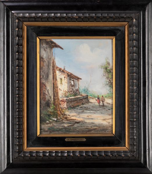Athos Brioschi : Paesaggi con figure  - Asta Arte figurativa tra XIX e XX secolo - Associazione Nazionale - Case d'Asta italiane