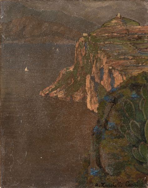 Attilio Zanchelli : Capri  - Asta Arte figurativa tra XIX e XX secolo - Associazione Nazionale - Case d'Asta italiane