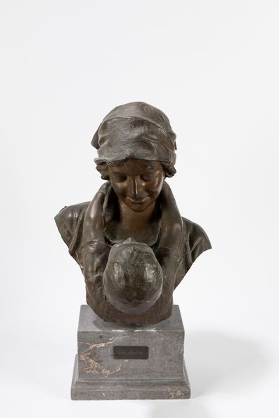 Scuola napoletana, secolo XIX : Gioie materne  - Asta Arte figurativa tra XIX e XX secolo - Associazione Nazionale - Case d'Asta italiane