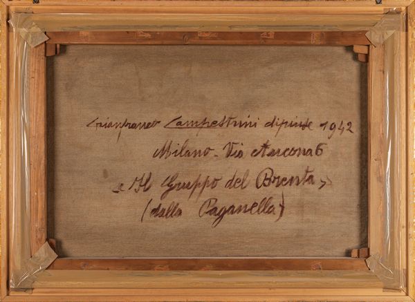 Gianfranco Campestrini : Il gruppo del Brenta dalla Paganella  - Asta Arte figurativa tra XIX e XX secolo - Associazione Nazionale - Case d'Asta italiane