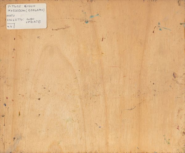 Giulio Masseroni : Dopo Seriate; Campagna ligure  - Asta Arte figurativa tra XIX e XX secolo - Associazione Nazionale - Case d'Asta italiane