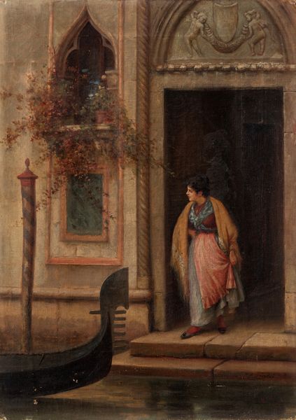 Scuola veneta, secolo XIX : L'attesa  - Asta Arte figurativa tra XIX e XX secolo - Associazione Nazionale - Case d'Asta italiane