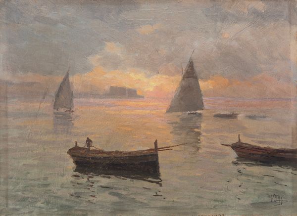 Aurelio Catti : Tramonto  - Asta Arte figurativa tra XIX e XX secolo - Associazione Nazionale - Case d'Asta italiane