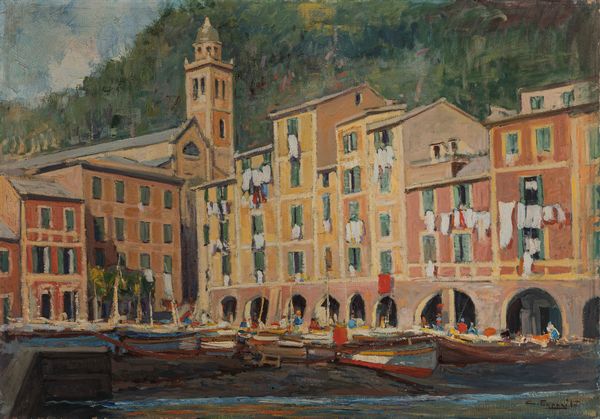 Cesare Esposito : Portofino  - Asta Arte figurativa tra XIX e XX secolo - Associazione Nazionale - Case d'Asta italiane