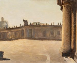 Emilio Sobrero : Roma, Piazza San Pietro  - Asta Arte figurativa tra XIX e XX secolo - Associazione Nazionale - Case d'Asta italiane