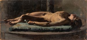 Oreste Da Molin : Nudo per l'Abele morente  - Asta Arte figurativa tra XIX e XX secolo - Associazione Nazionale - Case d'Asta italiane
