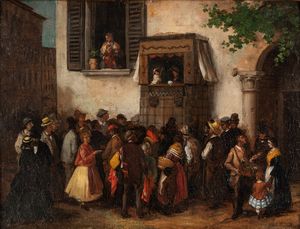 Angelo Inganni - I burattini