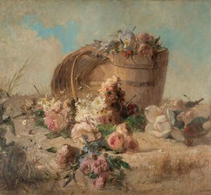 Luigi Scrosati : Trionfo di fiori  - Asta Arte figurativa tra XIX e XX secolo - Associazione Nazionale - Case d'Asta italiane