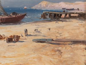 Eugenio Amus : Costa azzurra  - Asta Arte figurativa tra XIX e XX secolo - Associazione Nazionale - Case d'Asta italiane