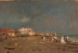 Emilio Gola - Sulla spiaggia