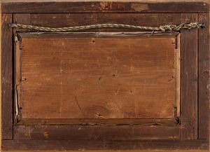 Ottavio Giovanni Rapetti : Bacio all'osteria  - Asta Arte figurativa tra XIX e XX secolo - Associazione Nazionale - Case d'Asta italiane