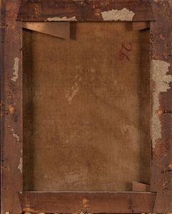 Oscar Ricciardi : Cortile  - Asta Arte figurativa tra XIX e XX secolo - Associazione Nazionale - Case d'Asta italiane