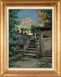 Ivan Karpoff : Campagna lombarda; Scorcio lombardo  - Asta Arte figurativa tra XIX e XX secolo - Associazione Nazionale - Case d'Asta italiane