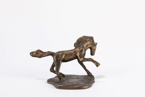 Tommaso Gismondi : Coppia di cavalli  - Asta Arte figurativa tra XIX e XX secolo - Associazione Nazionale - Case d'Asta italiane