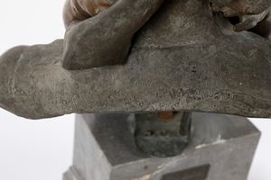 Scuola napoletana, secolo XIX : Gioie materne  - Asta Arte figurativa tra XIX e XX secolo - Associazione Nazionale - Case d'Asta italiane