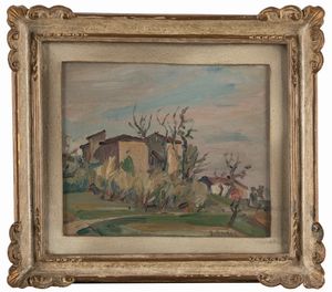 Giulio Masseroni : Dopo Seriate; Campagna ligure  - Asta Arte figurativa tra XIX e XX secolo - Associazione Nazionale - Case d'Asta italiane