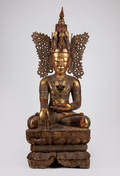 Grande Buddha Jambupati. Burma, inizio secolo XX  - Asta Incanti d'Asia / Arte del sud-est asiatico e Cina - Associazione Nazionale - Case d'Asta italiane