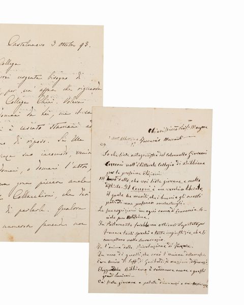 Garibaldina : Lettere autografe firmate.  - Asta Libri, Autografi e Stampe - Associazione Nazionale - Case d'Asta italiane