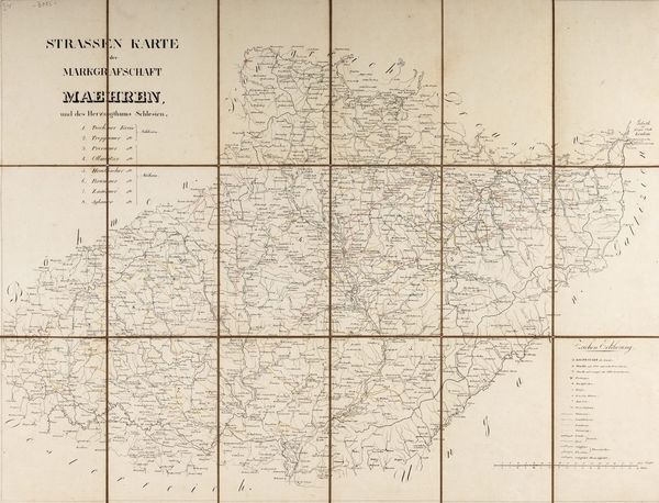 Strassen Karte der Markgrafschaft Maehren  - Asta Libri, Autografi e Stampe - Associazione Nazionale - Case d'Asta italiane