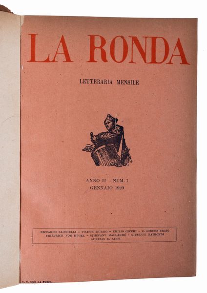 Rivista - La Ronda : La Ronda letteraria mensile  - Asta Libri, Autografi e Stampe - Associazione Nazionale - Case d'Asta italiane