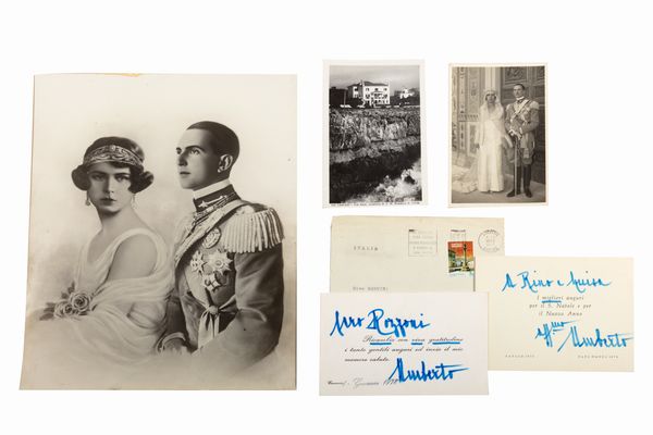 Umberto II Savoia di : Foto Savoia e cartoncini di auguri firmati  - Asta Libri, Autografi e Stampe - Associazione Nazionale - Case d'Asta italiane