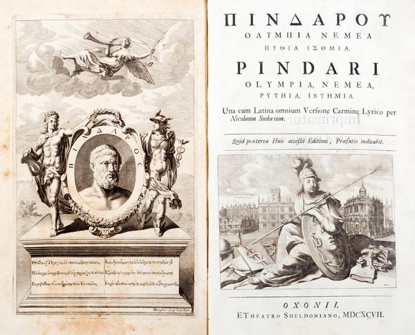 Pindaro : Pindari Olympia, Nemea, Pythia, Isthmia. Una cum latina omnium versione carmine lyrico per Nicolaum Sudorium  - Asta Libri, Autografi e Stampe - Associazione Nazionale - Case d'Asta italiane