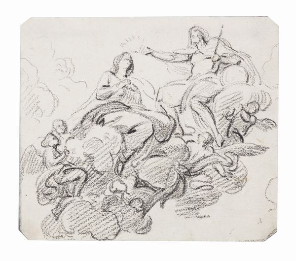 Disegno - [Wicar, Jean Baptiste Joseph] : Incoronazione della Vergine Assunta in cielo  - Asta Libri, Autografi e Stampe - Associazione Nazionale - Case d'Asta italiane