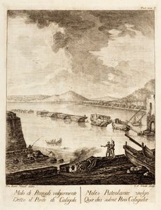 Giovanni Volpato - Sepolcro di Virgilio nella via di Pozzuolo. Vista ora sopra l'ingresso della Grotta, Tomba di Vergil' vicino Napoli