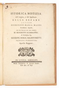 Manni, Domenico Maria - Istorica notizia dell'origine, e del significato delle Befane