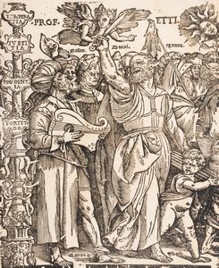 Tiziano Vecellio : Corteo processionale con Trionfo di Cristo  - Asta Libri, Autografi e Stampe - Associazione Nazionale - Case d'Asta italiane
