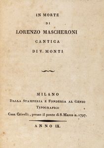 Monti, Vincenzo - In morte di Lorenzo Mascheroni