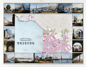 Nuova planta della città e porto franco di Trieste  - Asta Libri, Autografi e Stampe - Associazione Nazionale - Case d'Asta italiane