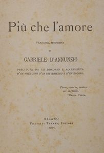 Gabriele D'Annunzio : Notturno  - Asta Libri, Autografi e Stampe - Associazione Nazionale - Case d'Asta italiane