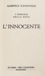Gabriele D'Annunzio : Notturno  - Asta Libri, Autografi e Stampe - Associazione Nazionale - Case d'Asta italiane
