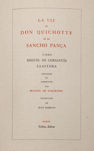 Tallone, : La Vie de Don Quichotte et de Sancho Panca  - Asta Libri, Autografi e Stampe - Associazione Nazionale - Case d'Asta italiane