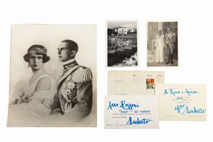 Umberto II Savoia di - Foto Savoia e cartoncini di auguri firmati