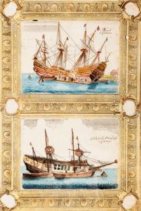 Vincenzo Maria Coronelli - Nave a Carena - Vascello Olandese a carena