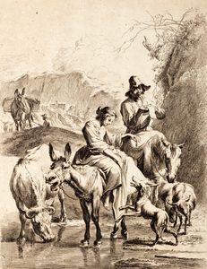 Berchem Nicolaes Pietersz : Animalia ad vivu delineata, et aqua forti aeri impressa  - Asta Libri, Autografi e Stampe - Associazione Nazionale - Case d'Asta italiane