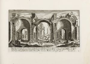 Marco Sadeler : Vestigi delle antichità di Roma Tivoli Pozzuolo et altri luochi come si ritrovavano nel sec XV  - Asta Libri, Autografi e Stampe - Associazione Nazionale - Case d'Asta italiane