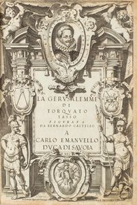 Tasso, Torquato - La Gerusalemme Liberata. Con le Annotazioni di Scipion Gentili, e di Giulio Gustavini, et li argomenti di Oratio Ariosti