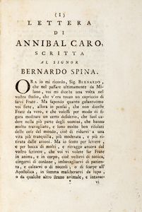 Annibale Caro - Lettera di Annibal Caro scritta al signor Bernardo Spina