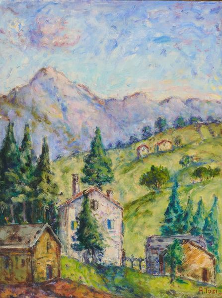 Arturo Tosi : Paesaggio di montagna  - Asta Arte Moderna e Contemporanea - Associazione Nazionale - Case d'Asta italiane